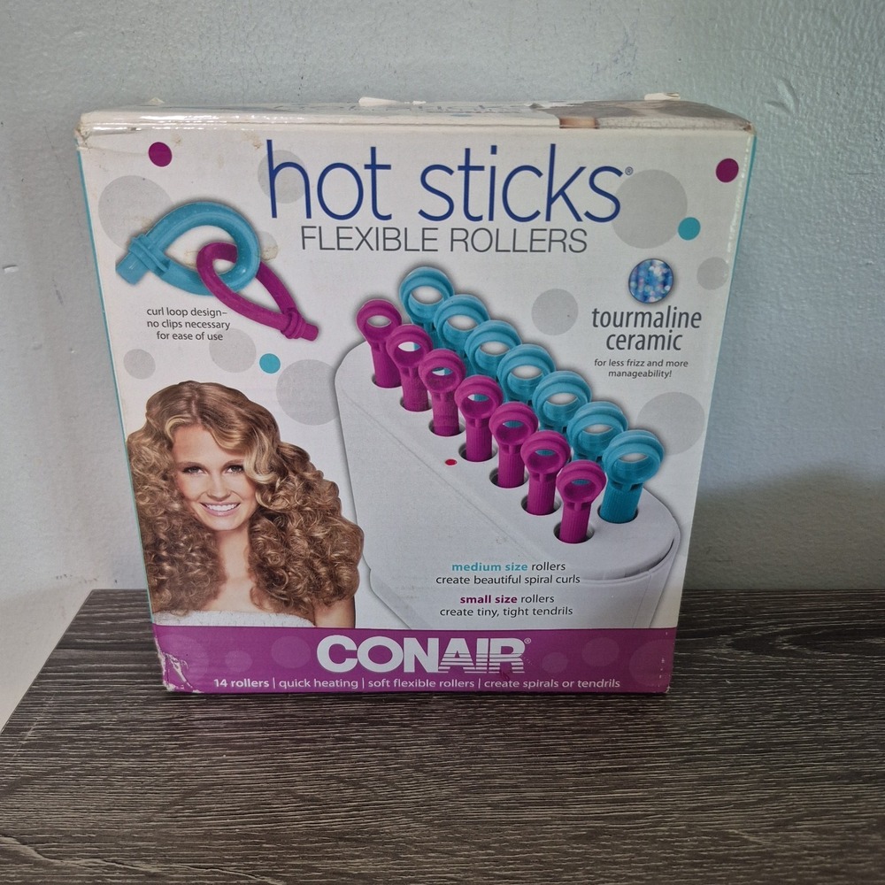 Conair Hot Sticks 14 Flexible Rollers/Curlers HS18WR 2014 "New Open Box"